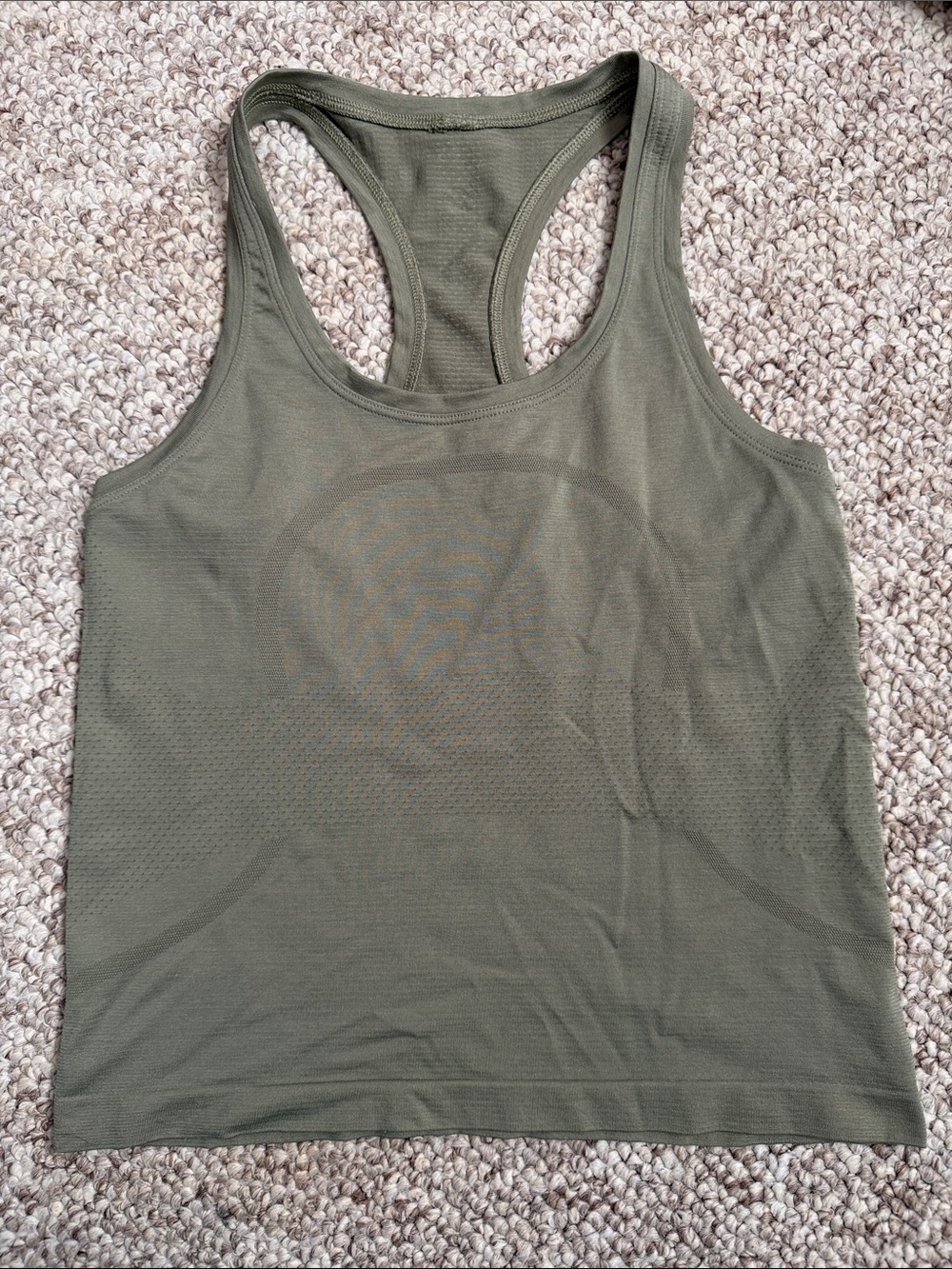 lululemon athletica Olive Green Racerback Performance Tank